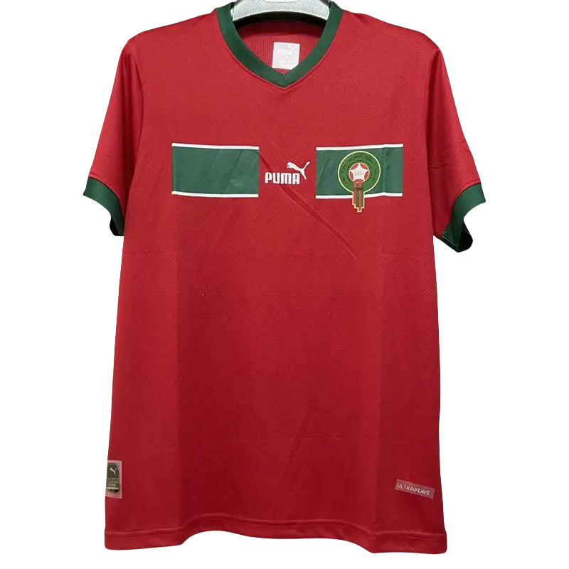 22-23 Morocco Home World Cup Fans Soccer Jersey