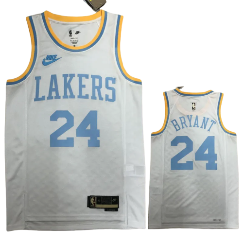 22-23 LAKERS BRYANT #24 White Top Quality Hot Pressing NBA Jersey (Retro Logo)