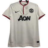 2012-2013 Man Utd Away White Retro Soccer Jersey