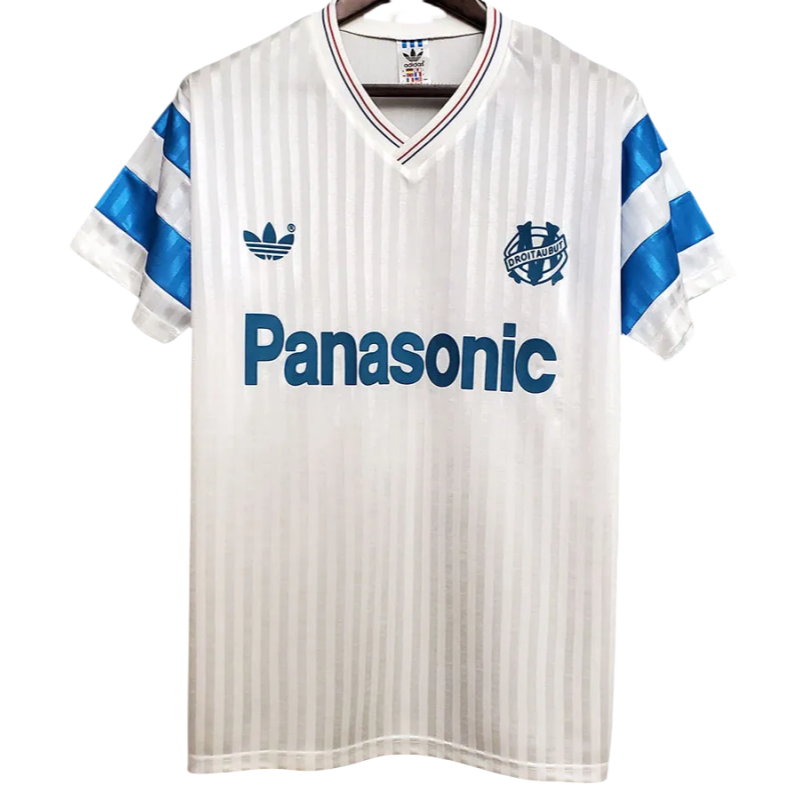 1990 Marseille Home Retro Soccer Jersey