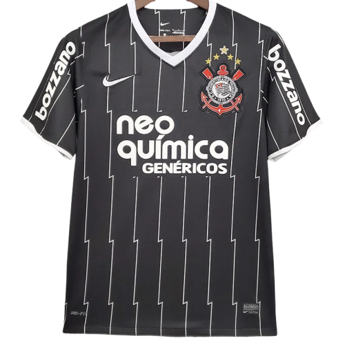 2011-2012 Corinthians Black Retro Soccer Jersey