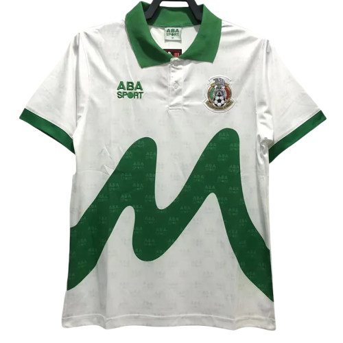 1995 Mexico Away White Retro Soccer Jersey
