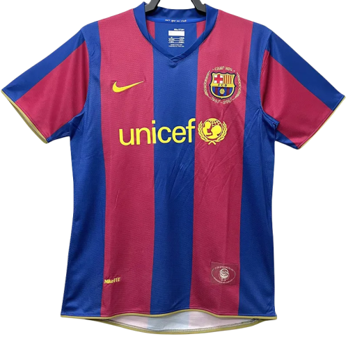2007-2008  Mens Barcelona  Home Retro Soccer Jersey