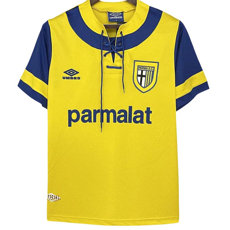 1993-1995 Parma Yellow Retro Soccer Jersey