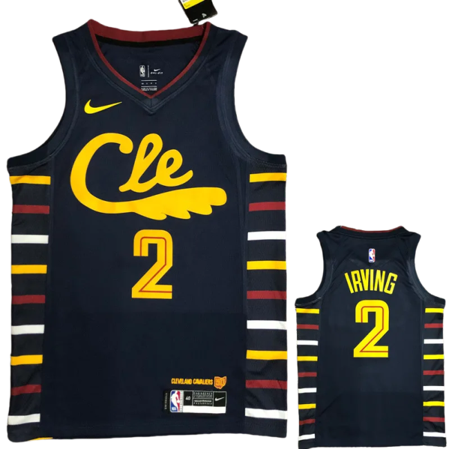 Cleveland Cavaliers IRVING #2 Black Top Quality Hot Pressing NBA Jersey