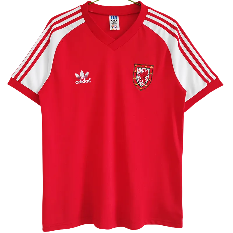 1982 Wales Home Retro Soccer Jersey