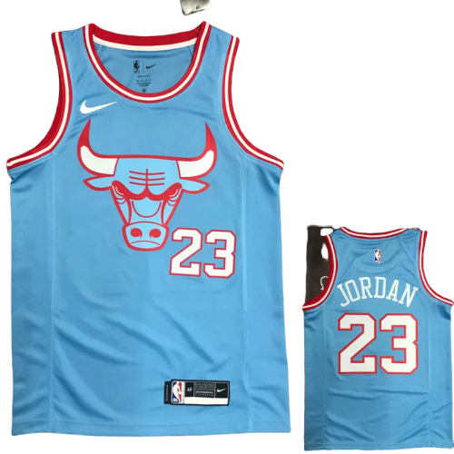 BULLS JORDAN #23 Blue Top Quality Hot Pressing NBA Jersey