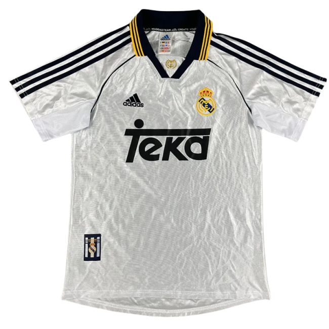 1998-2000  Real Madrid Home Retro Soccer Jersey