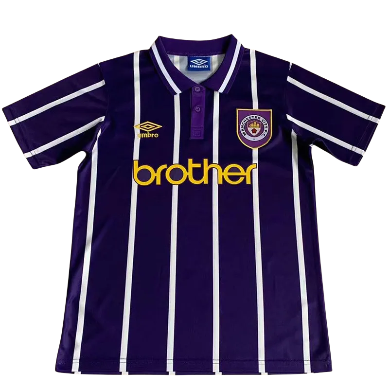 1993 Man City Away Retro Soccer Jersey