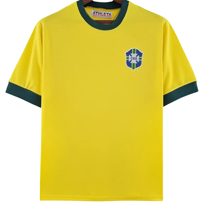 1970 Brazil Home Retro Soccer Jersey
