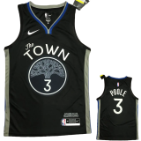 2020 Warriors POOLE #3 Black Grey Top Quality Hot Pressing NBA Jersey