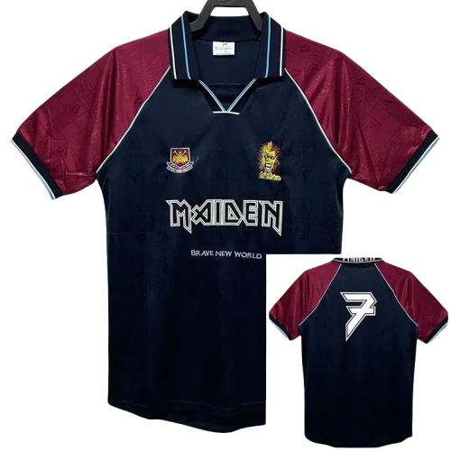 1999 West Ham #7 Iron Maiden Home Retro Soccer Jersey