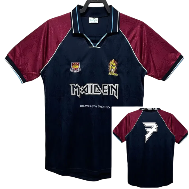1999 West Ham #7 Iron Maiden Home Retro Soccer Jersey