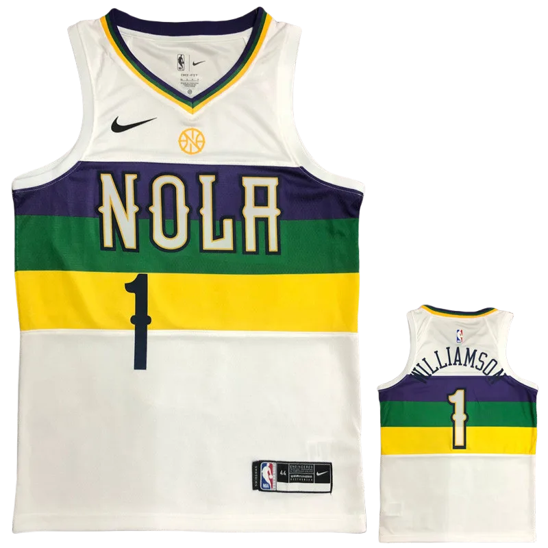 2018 Pelicans WILLIAMSON #1 White Top Quality Hot Pressing NBA Jersey