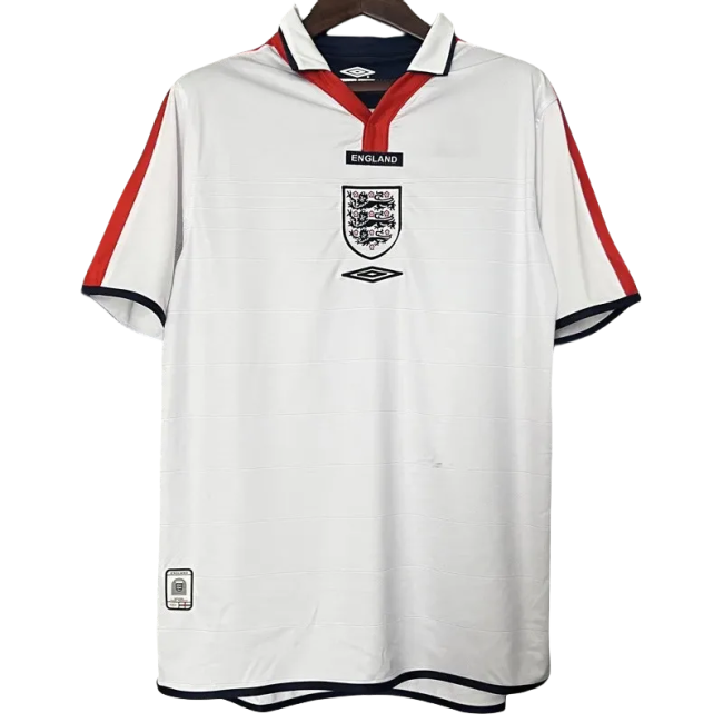 2004 England Home Retro Soccer Jersey
