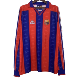 1996-1997 Mens Barcelona  Home Long Sleeve Retro Soccer Jersey