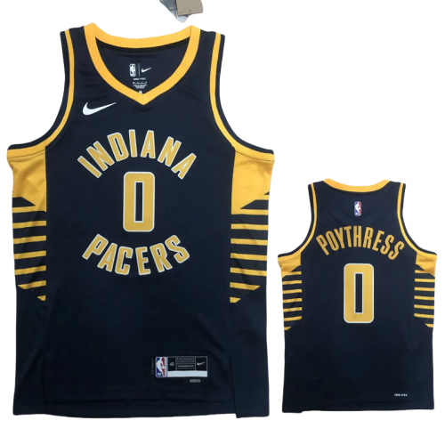 22-23 Indiana Pacers POYTHRESS #0 Black Top Quality Hot Pressing NBA Jersey