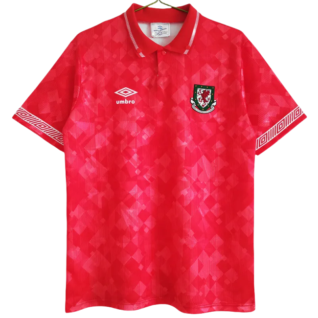 1990-1992 Wales Home Retro Soccer Jersey
