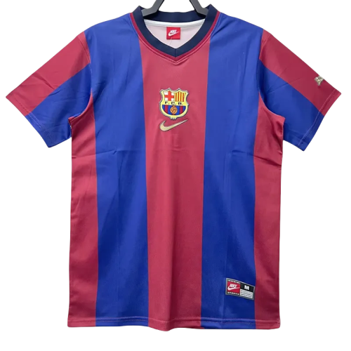 1998-1999 Mens Barcelona  Home Retro Soccer Jersey