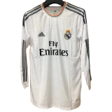 2013-2014  Real Madrid Home Long Sleeve Retro Soccer Jersey