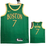 2020 CELTICS BROWN #7 City Edition Green Top Quality Hot Pressing NBA Jersey
