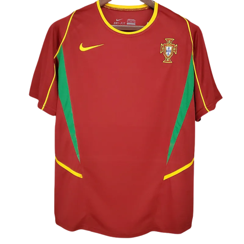 2002 Portugal Home Retro Soccer Jersey