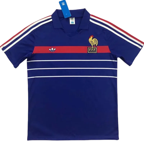 1984-1986 France Home Retro Soccer Jersey