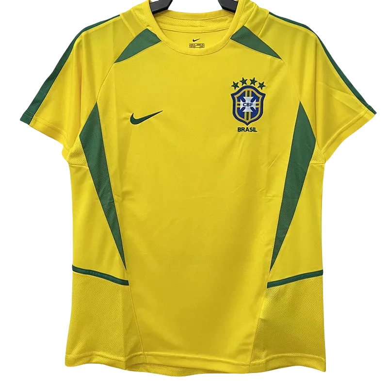 2002 Brazil Home Retro Soccer Jersey
