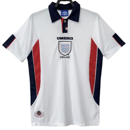 1998 England Home Retro Soccer Jersey