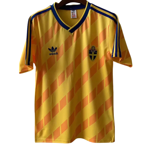 1988 Sweden Home Retro Soccer Jersey