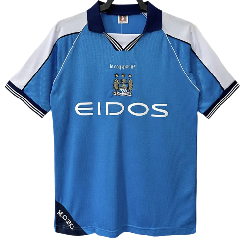 1999-2001 Man City Home Retro Soccer Jersey