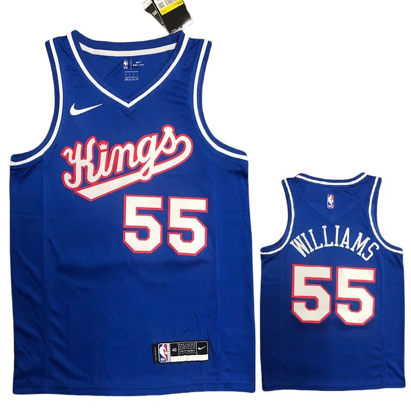 2021 Kings WILLIAMS #55 Blue City Edition Top Quality Hot Pressing NBA Jersey