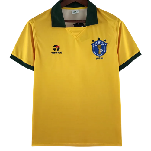 1988 Brazil Home Retro Soccer Jersey