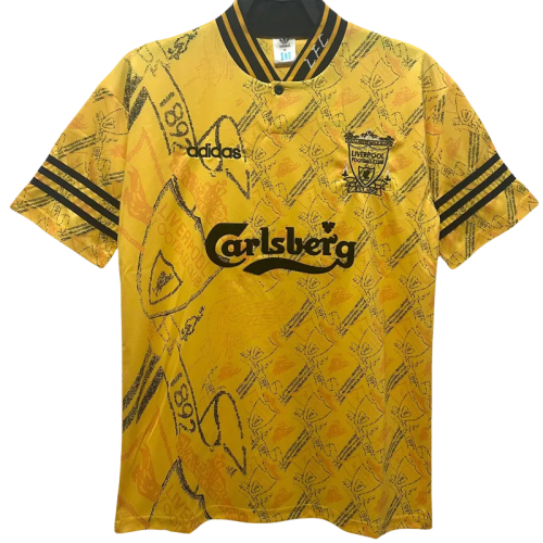 1994-1996 LIV Away Yellow Retro Soccer Jersey
