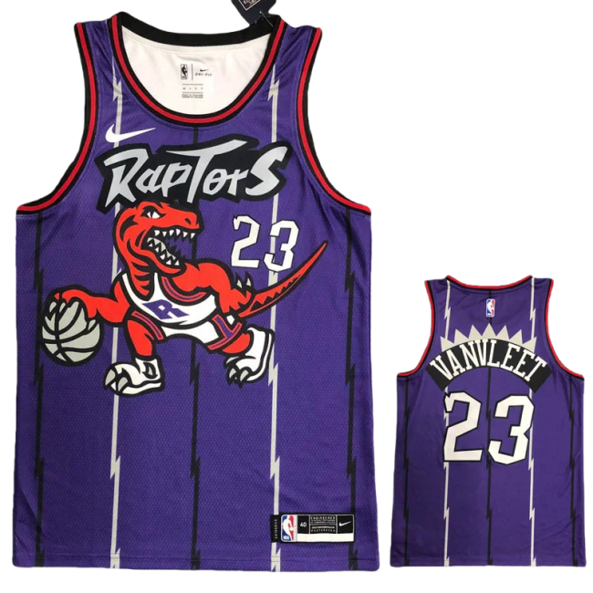 Raptors VANVLEET #23 Purple Retro Top Quality Hot Pressing NBA Jersey