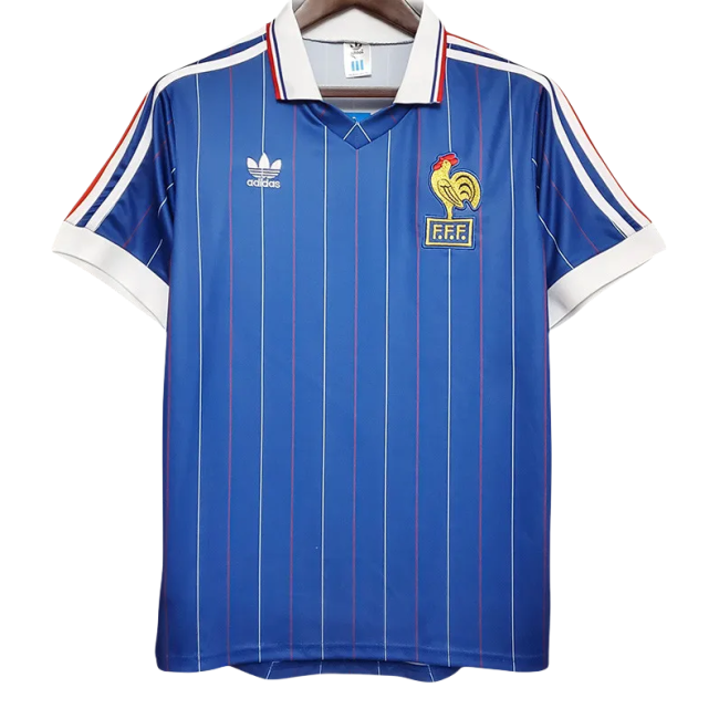 1982 France Home Retro Soccer Jersey