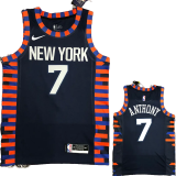 KNICKS ANTHONY #7 Black Top Quality Hot Pressing NBA Jersey