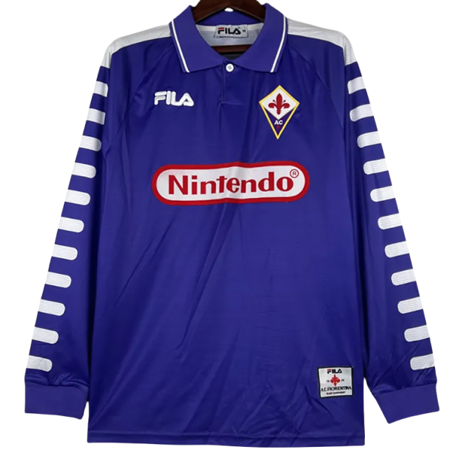 1998-1999 Fiorentina Home Retro Long Sleeve Soccer Jersey