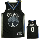 2020 Warriors PAYTON II #0 Black Grey Top Quality Hot Pressing NBA Jersey