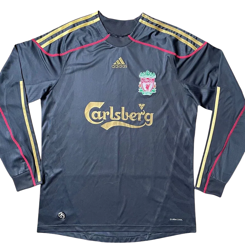 2009-2010 LIV Away Long Sleeve Retro Soccer Jersey