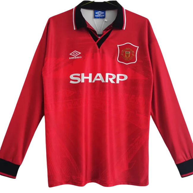 1994-1996 Man Utd Home Long sleeve Retro soccer jersey (长袖)