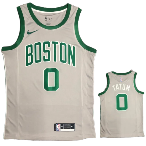 CELTICS TATUM #0 Gray Top Quality Hot Pressing NBA Jersey