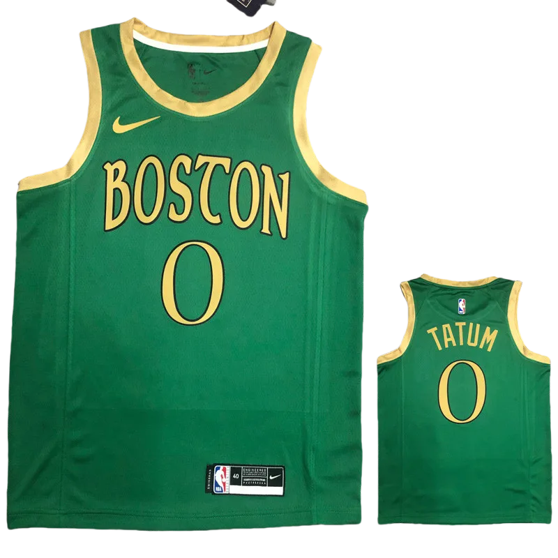 2020 CELTICS TATUM #0 City Edition Green Top Quality Hot Pressing NBA Jersey