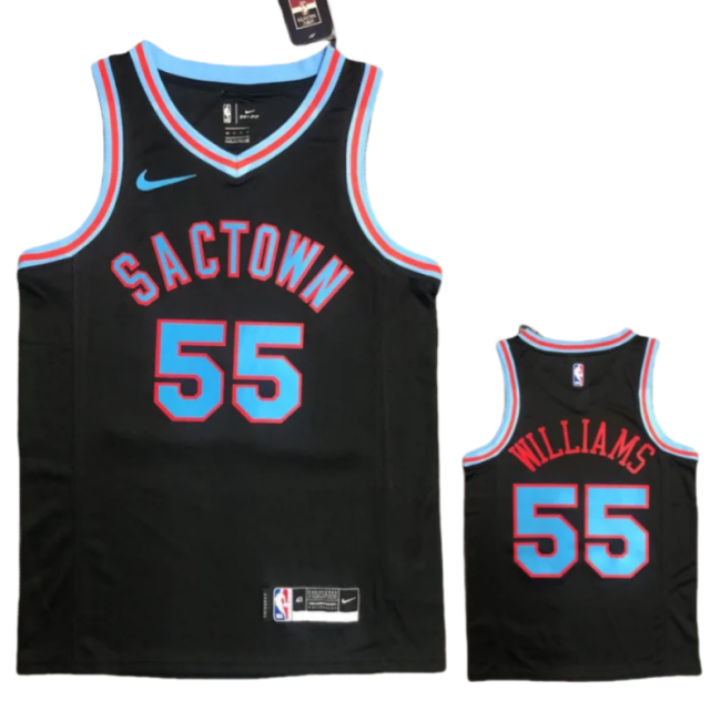 2021 Kings WILLIAMS #55 Black City Edition Top Quality Hot Pressing NBA Jersey