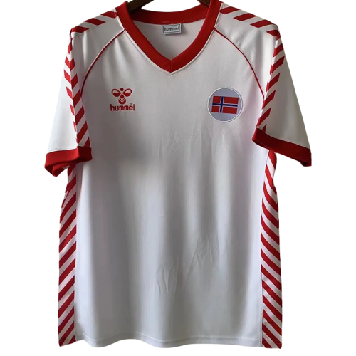 1984 Norway White Retro Soccer Jersey
