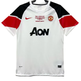 2010-2011 Man Utd Away White Retro Soccer Jersey