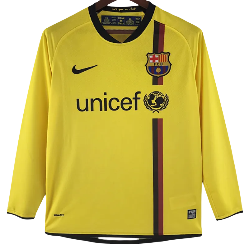 2008-2009  Barcelona  Away Long Sleeve Retro Soccer Jersey