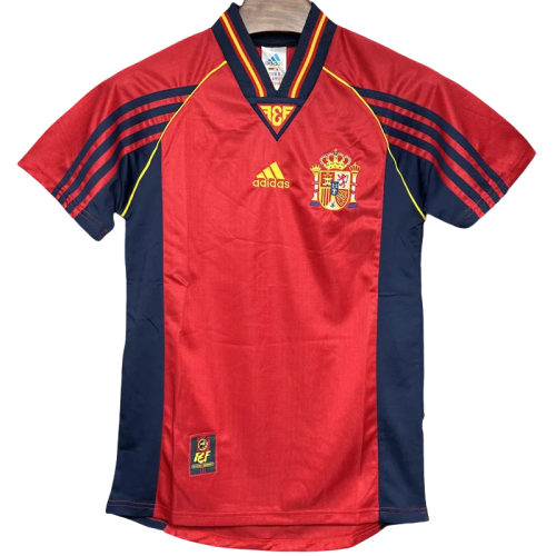 1998 Spain Home Retro Soccer Jersey
