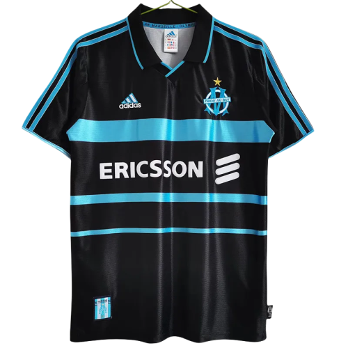 1999-2000 Marseille Away Black Retro Soccer Jersey