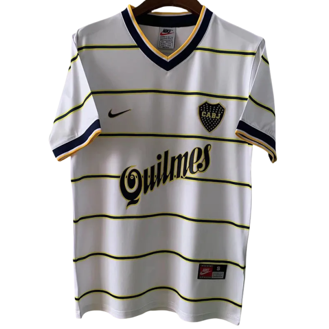 1999 Boca Juniors Away White Retro Soccer Jersey